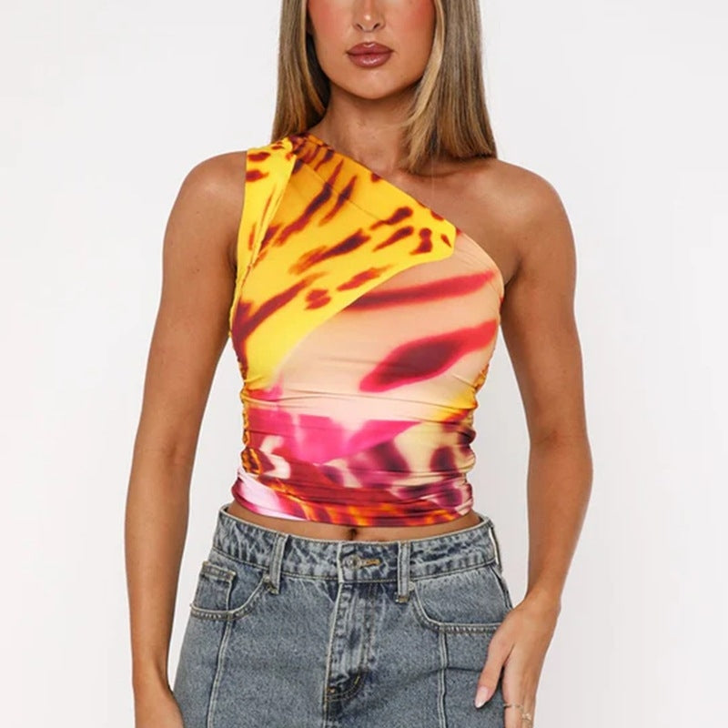 Women Abstract Printed Tank Regular Top