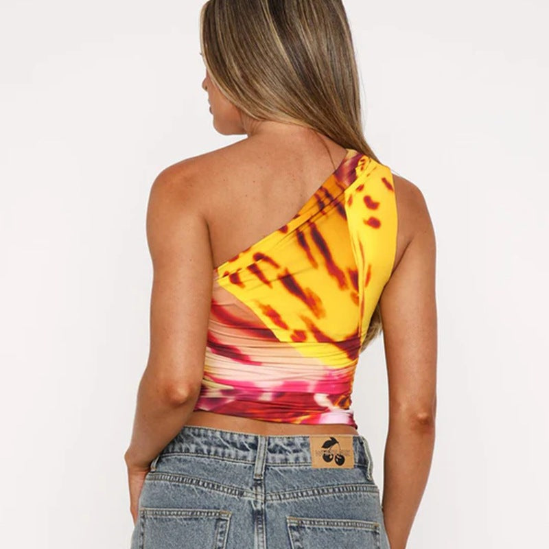 Women Abstract Printed Tank Regular Top