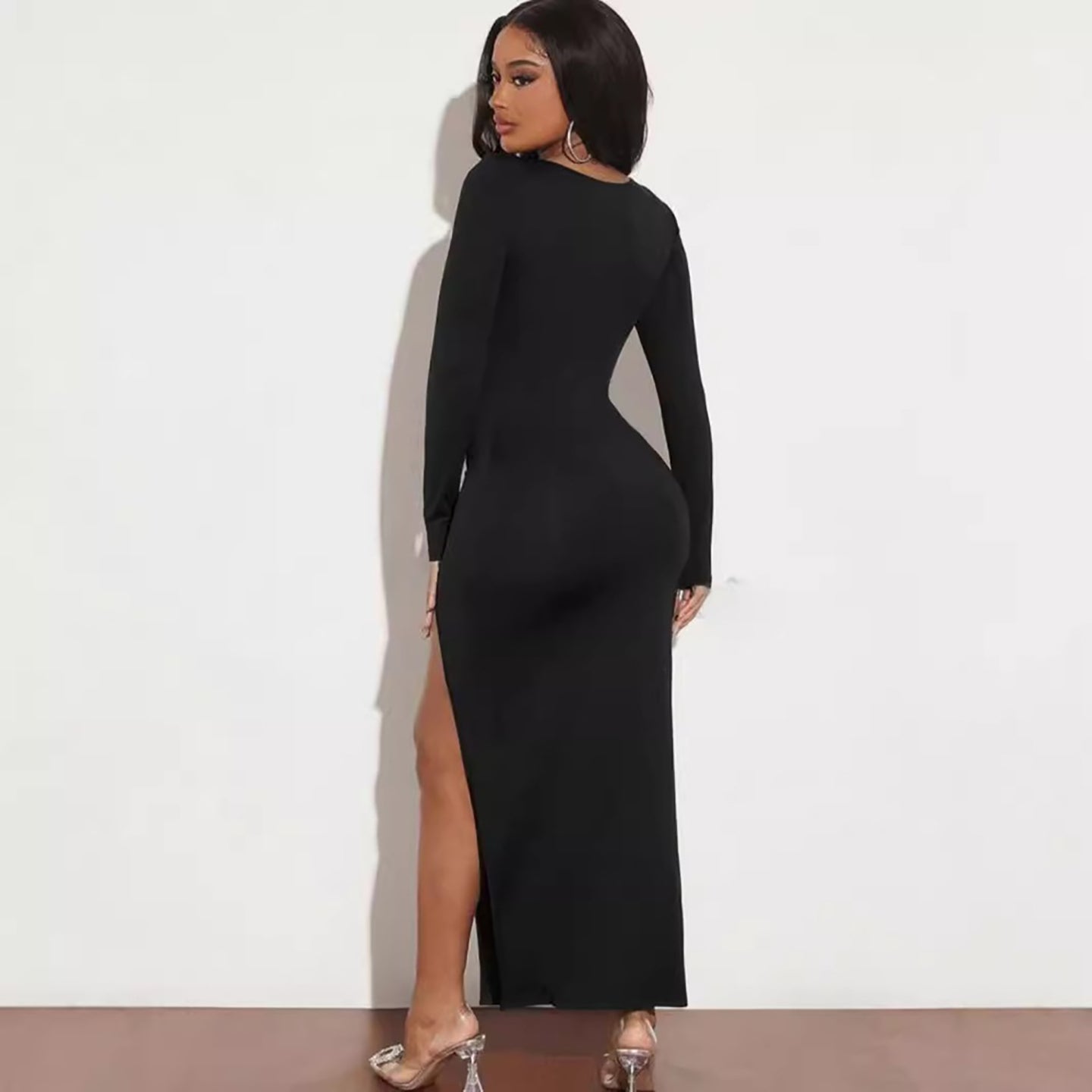 Choker Neck Bodycon Midi Dress