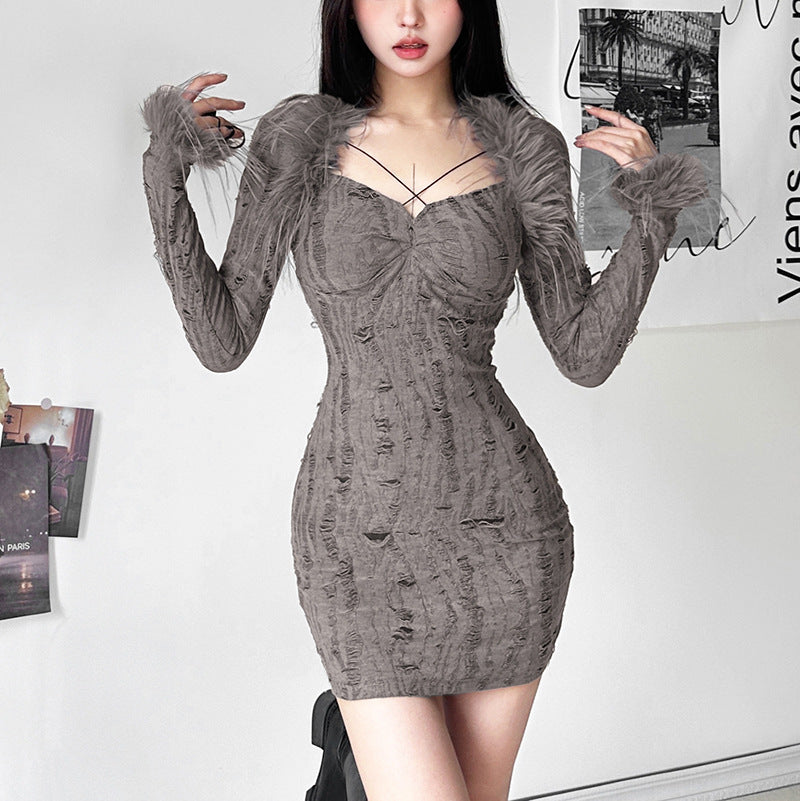 Sweetheart Neck Bodycon Mini Dress