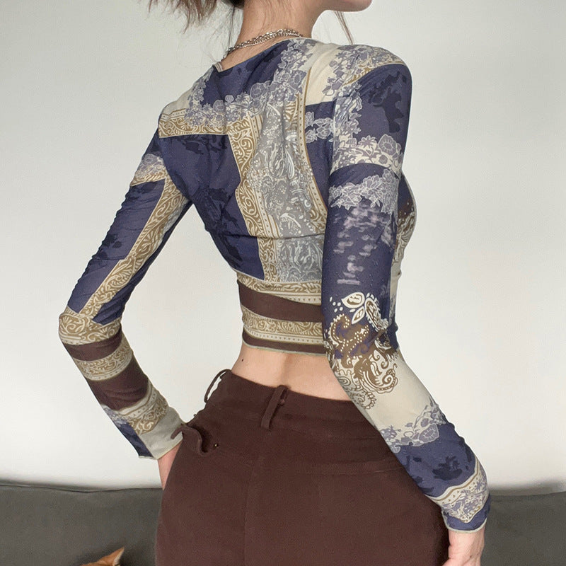Floral Print Crop Top