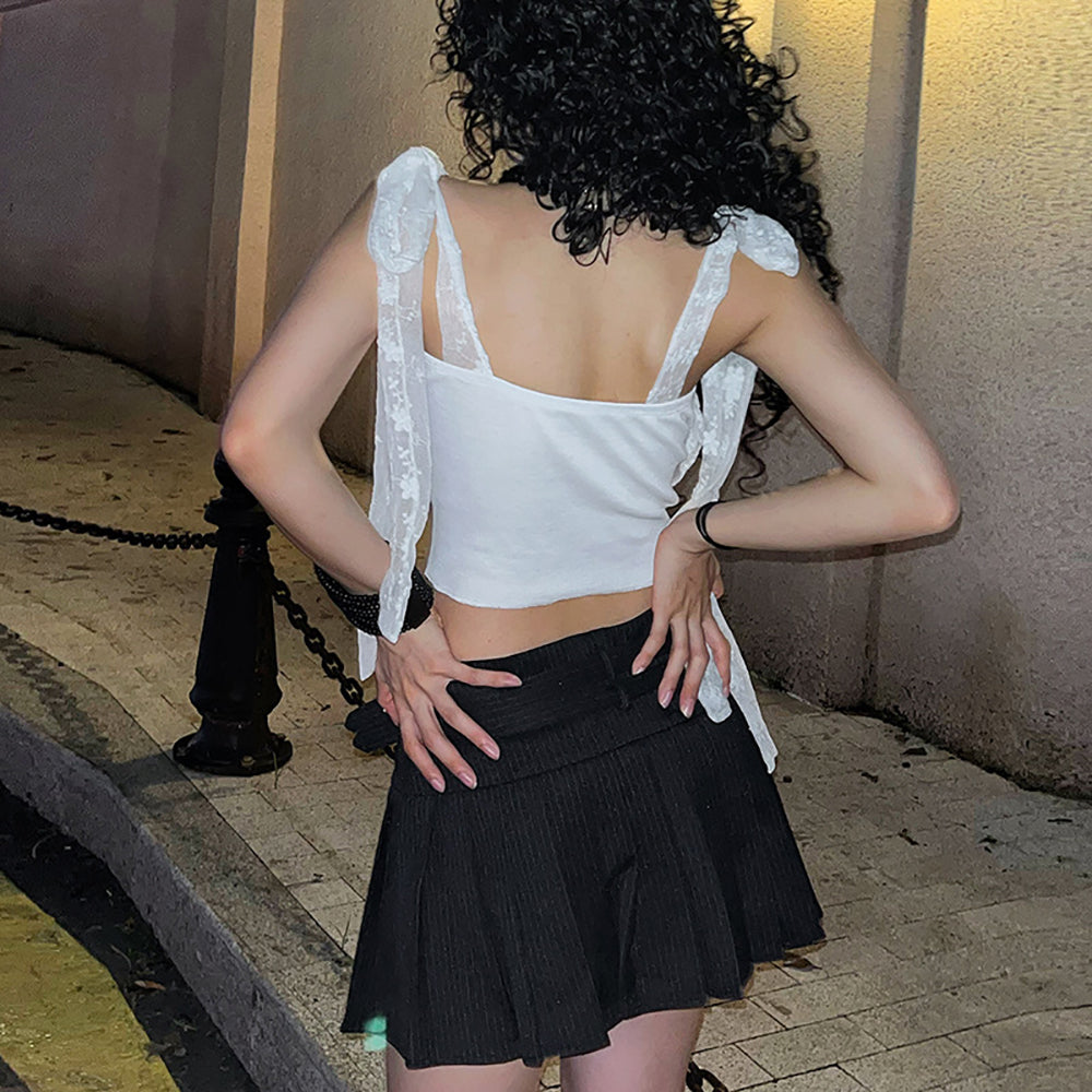 Women Solid Tie-Up Neck Top