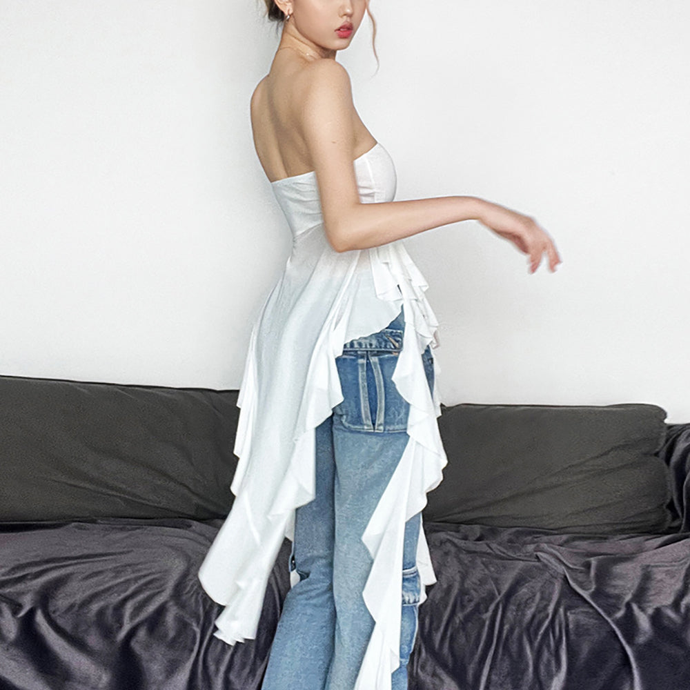 Ruffles High-Low Top