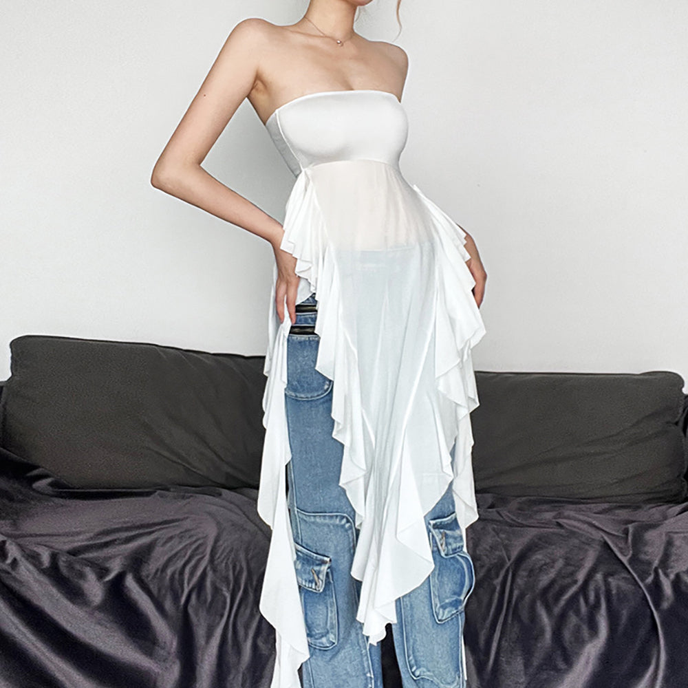 Ruffles High-Low Top