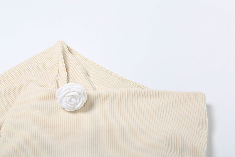 Off-Shoulder Long Sleeves Crop Top