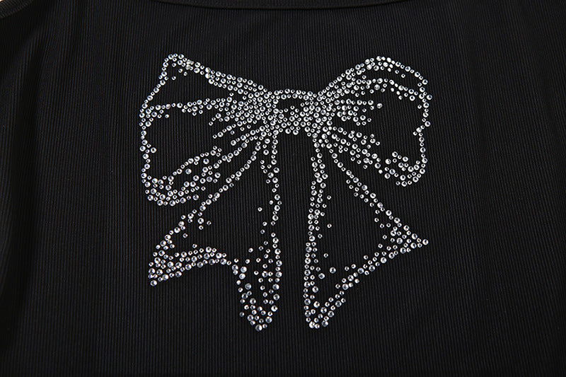 Print Georgette Tank Crop Top
