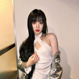 Women Solid Tie-Up Neck Top