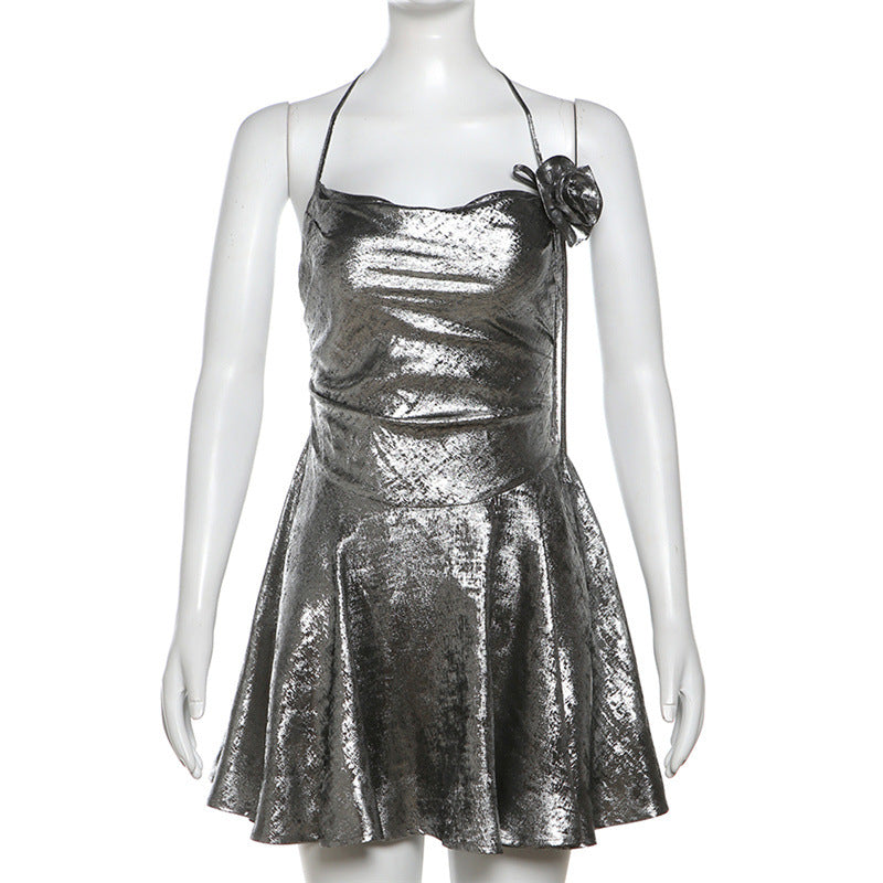 Halter Neck Fit & Flare Dress