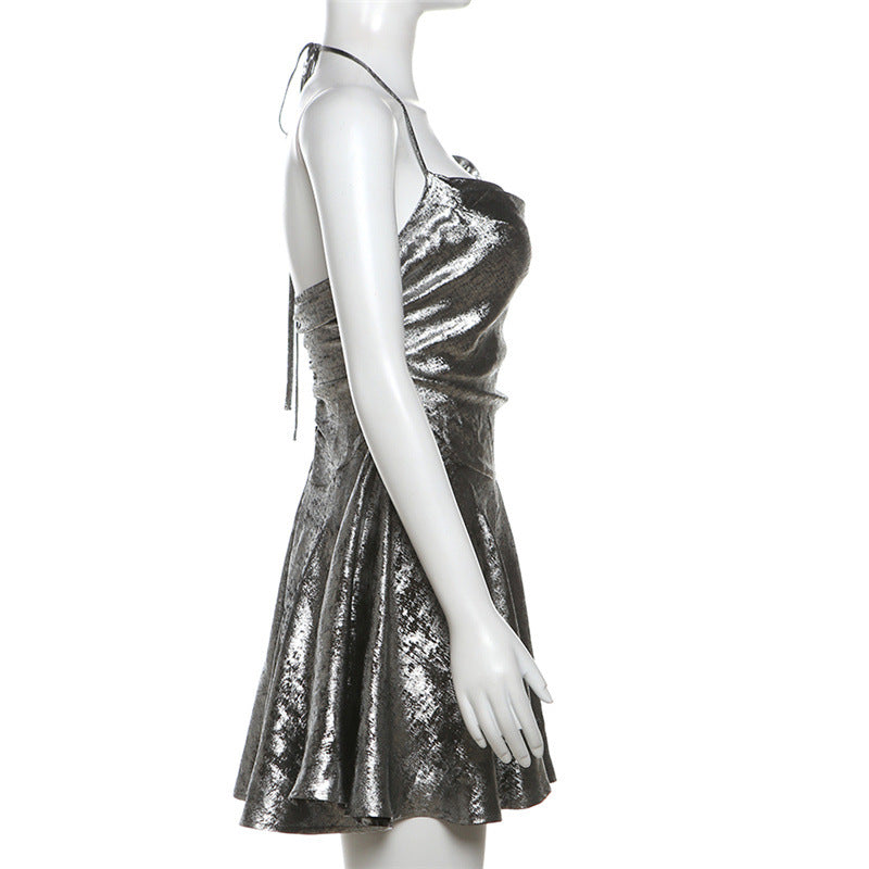 Halter Neck Fit & Flare Dress