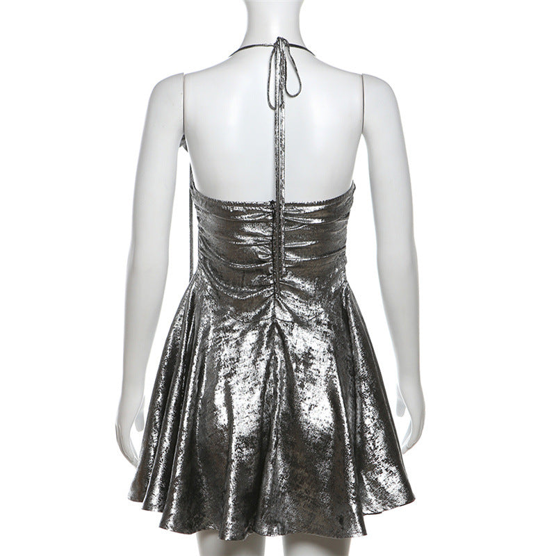 Halter Neck Fit & Flare Dress