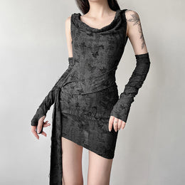 Cowl Neck Bodycon Mini Dress