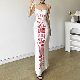 Print Bodycon Maxi Dress