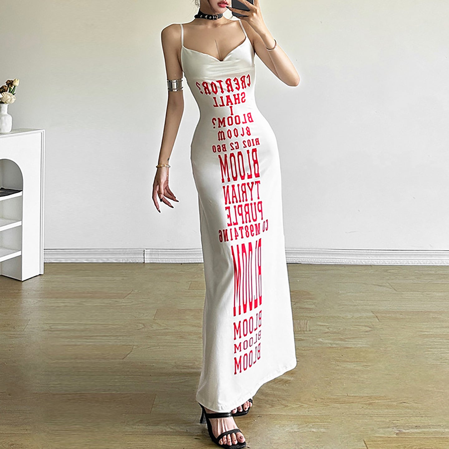 Print Bodycon Maxi Dress