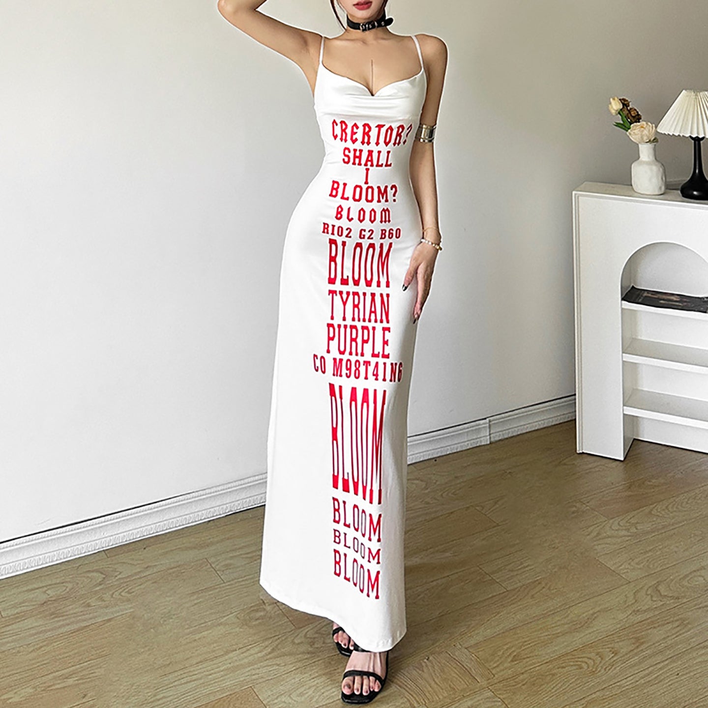 Print Bodycon Maxi Dress