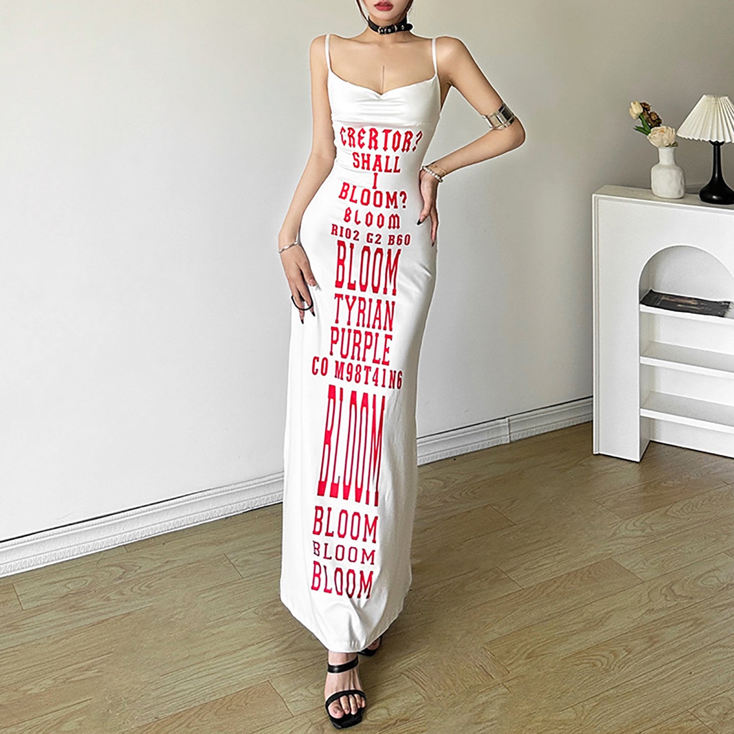 Print Bodycon Maxi Dress