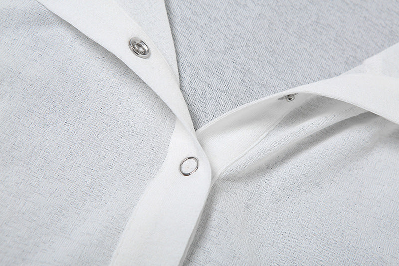 White Hooded Crop Top