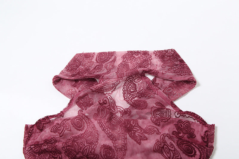Print Halter Neck Georgette Top