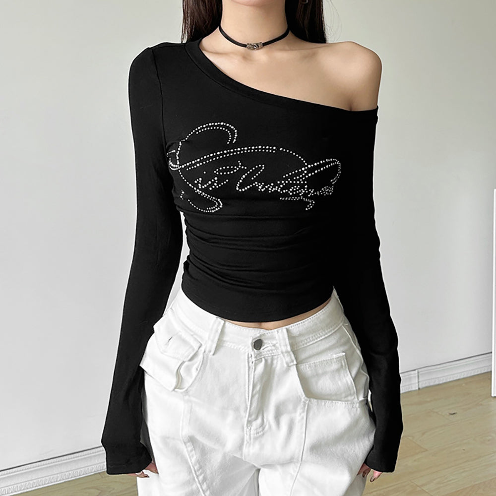Women One-Shoulder Cotton Top