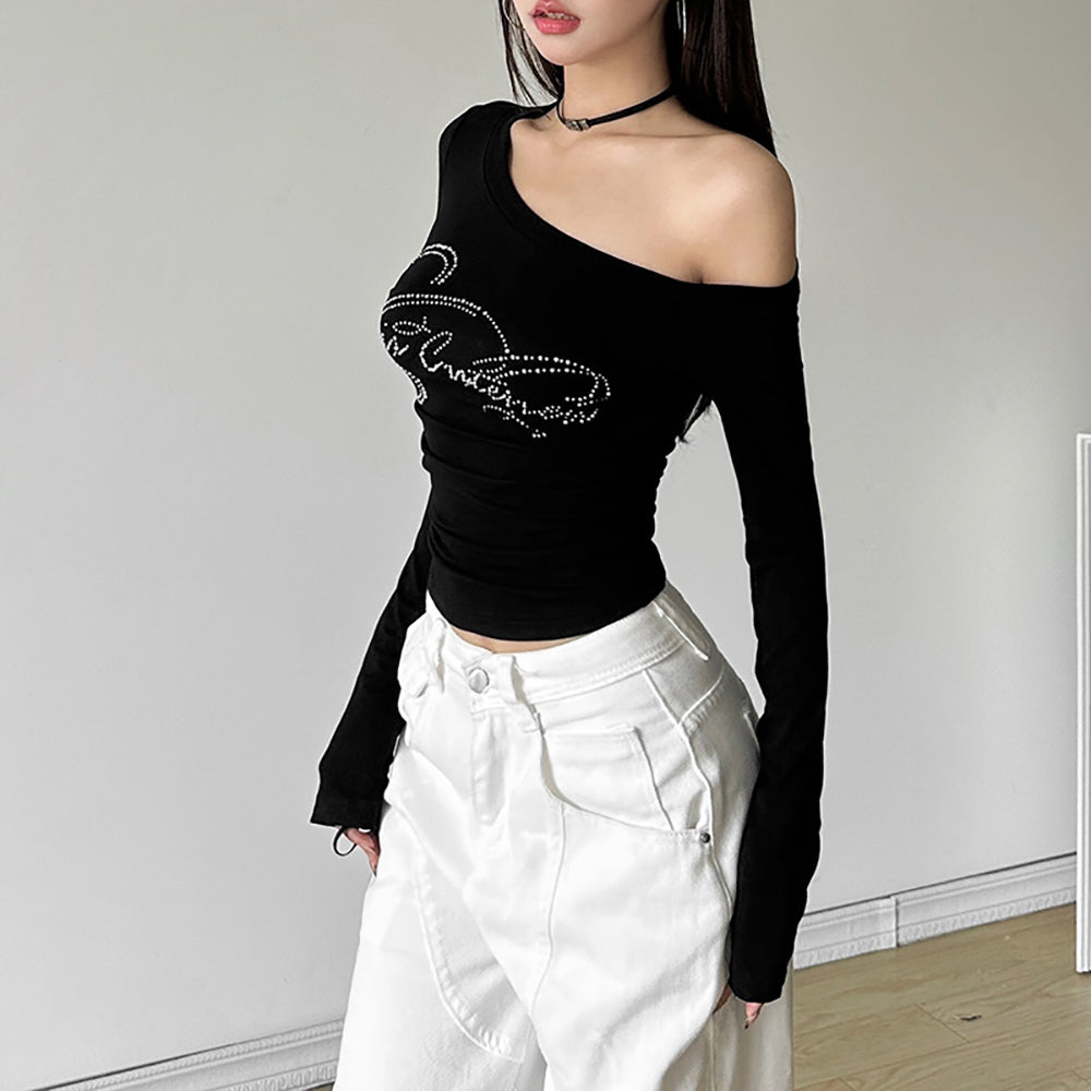 Women One-Shoulder Cotton Top