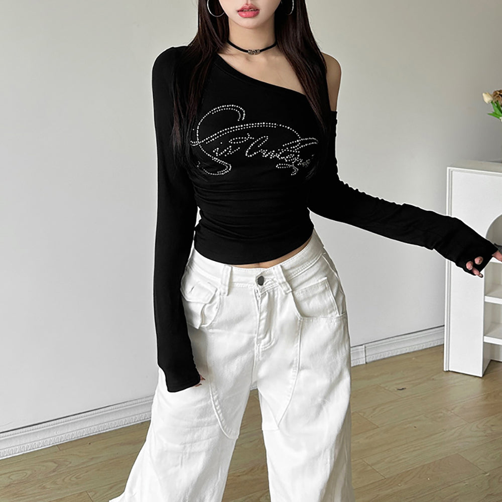 Women One-Shoulder Cotton Top