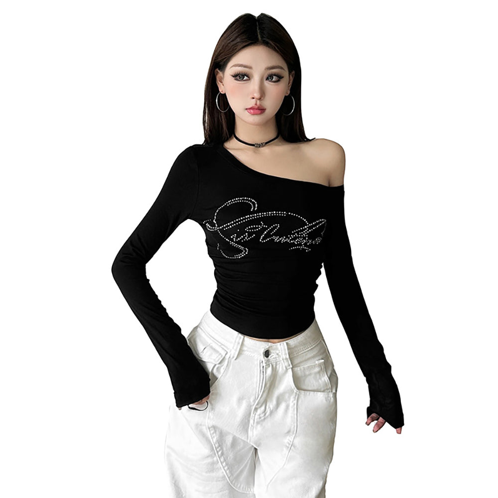 Women One-Shoulder Cotton Top