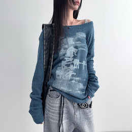 Women Printed Off-Shoulder Top