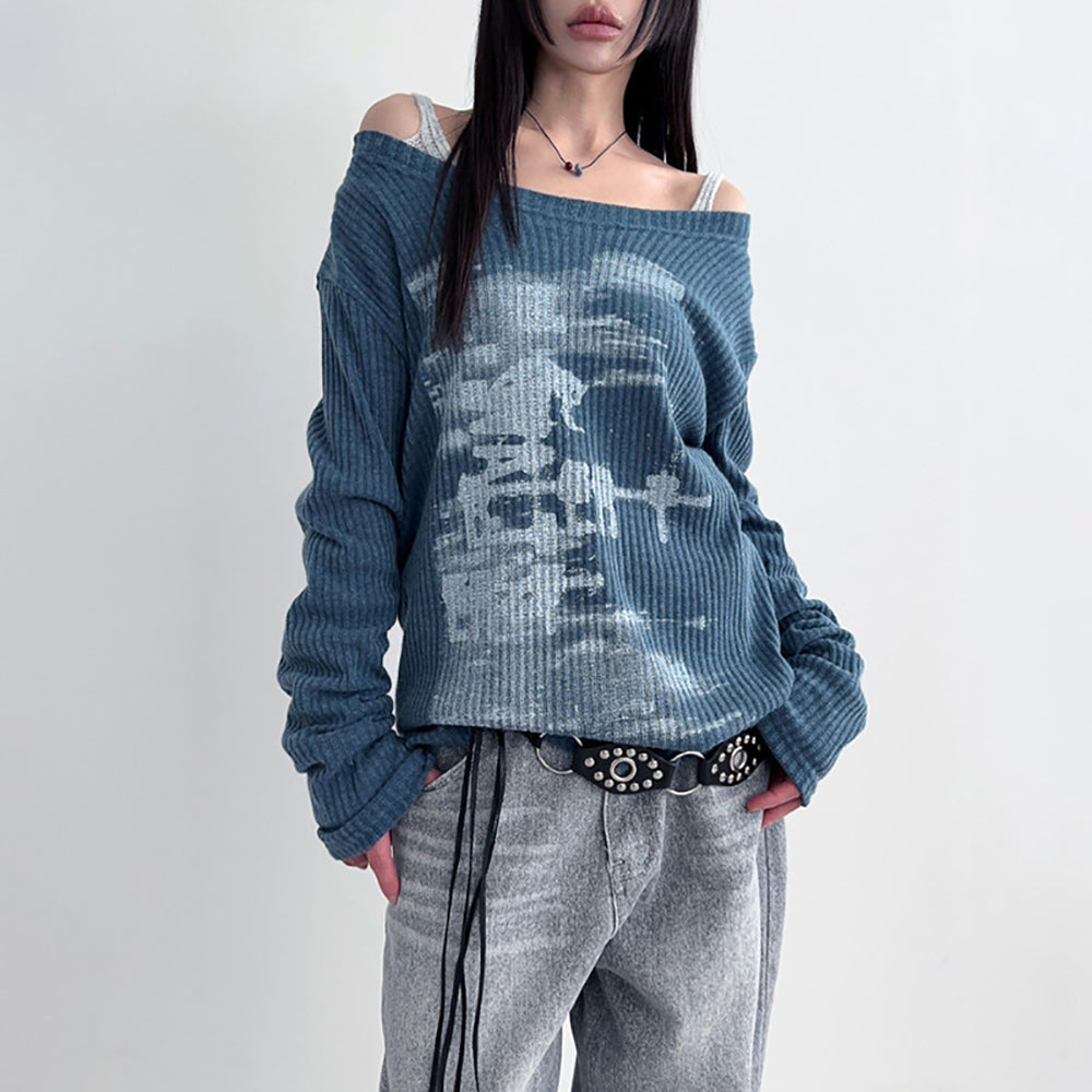 Women Printed Off-Shoulder Top