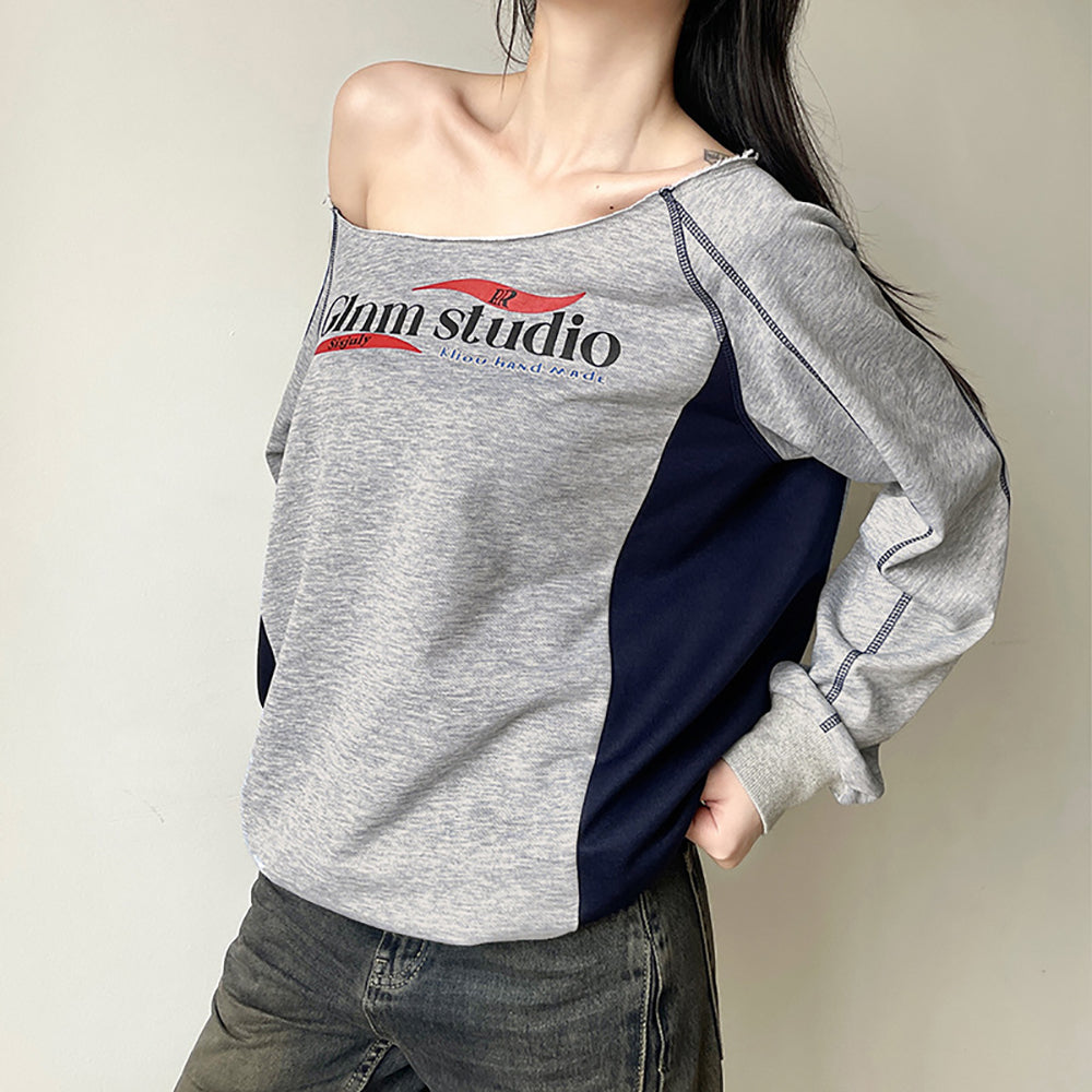 Women Typography Printed Off-Shoulder Top