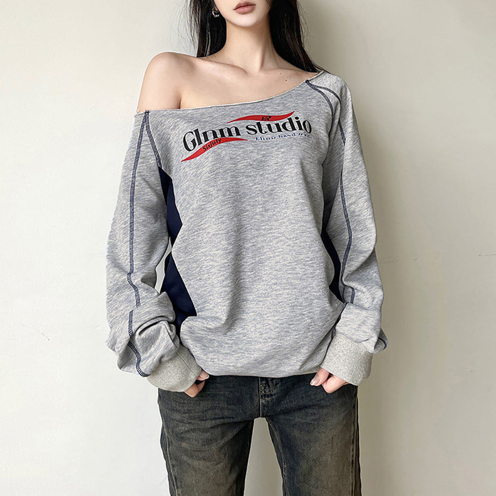 Women Typography Printed Off-Shoulder Top