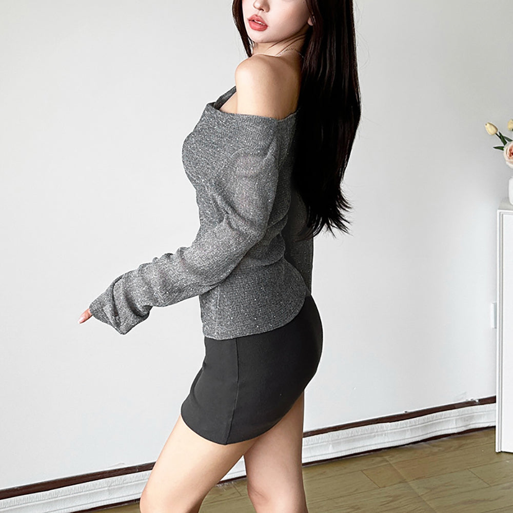 Embellished Cowl Neck Top