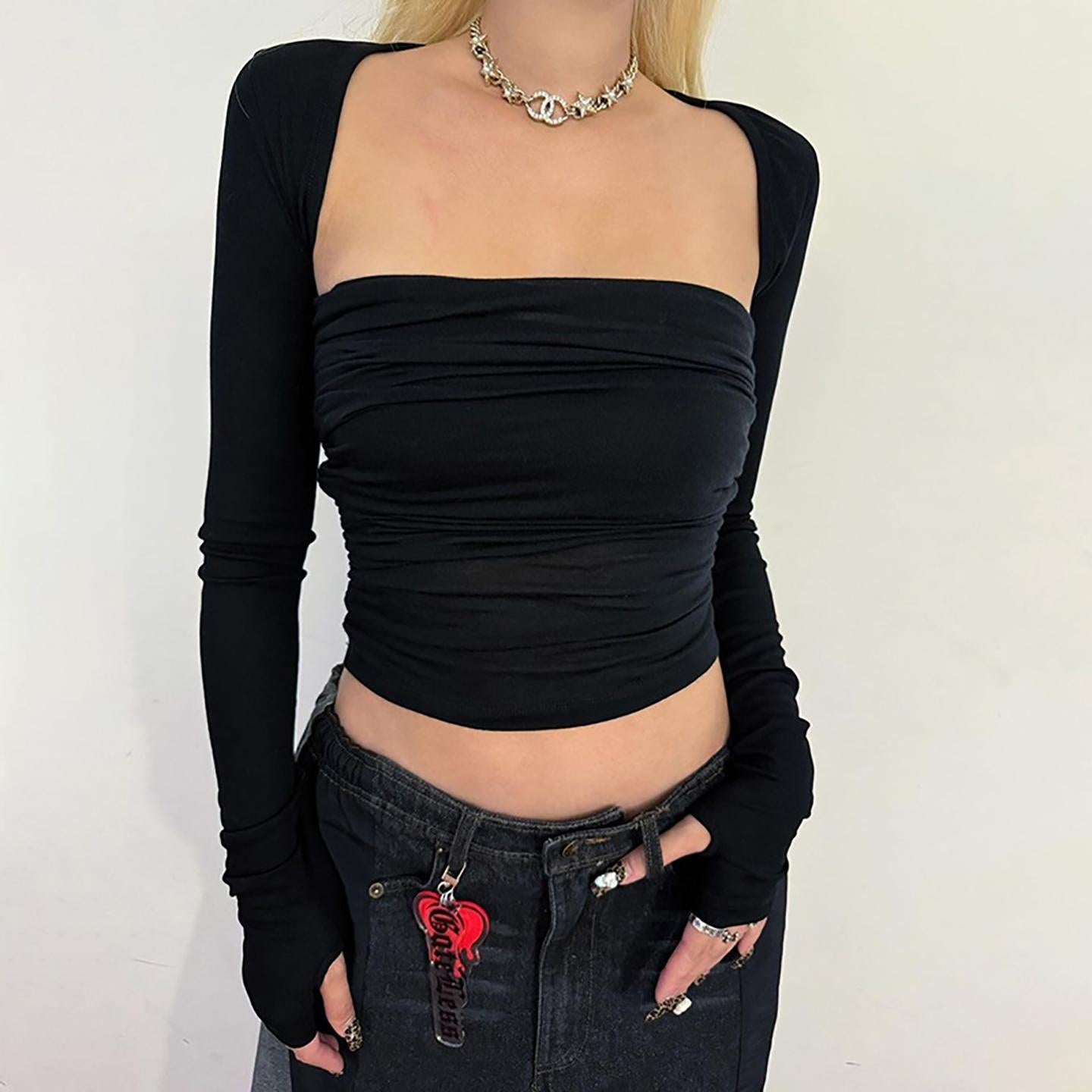 Women Solid Scoop Neck Top