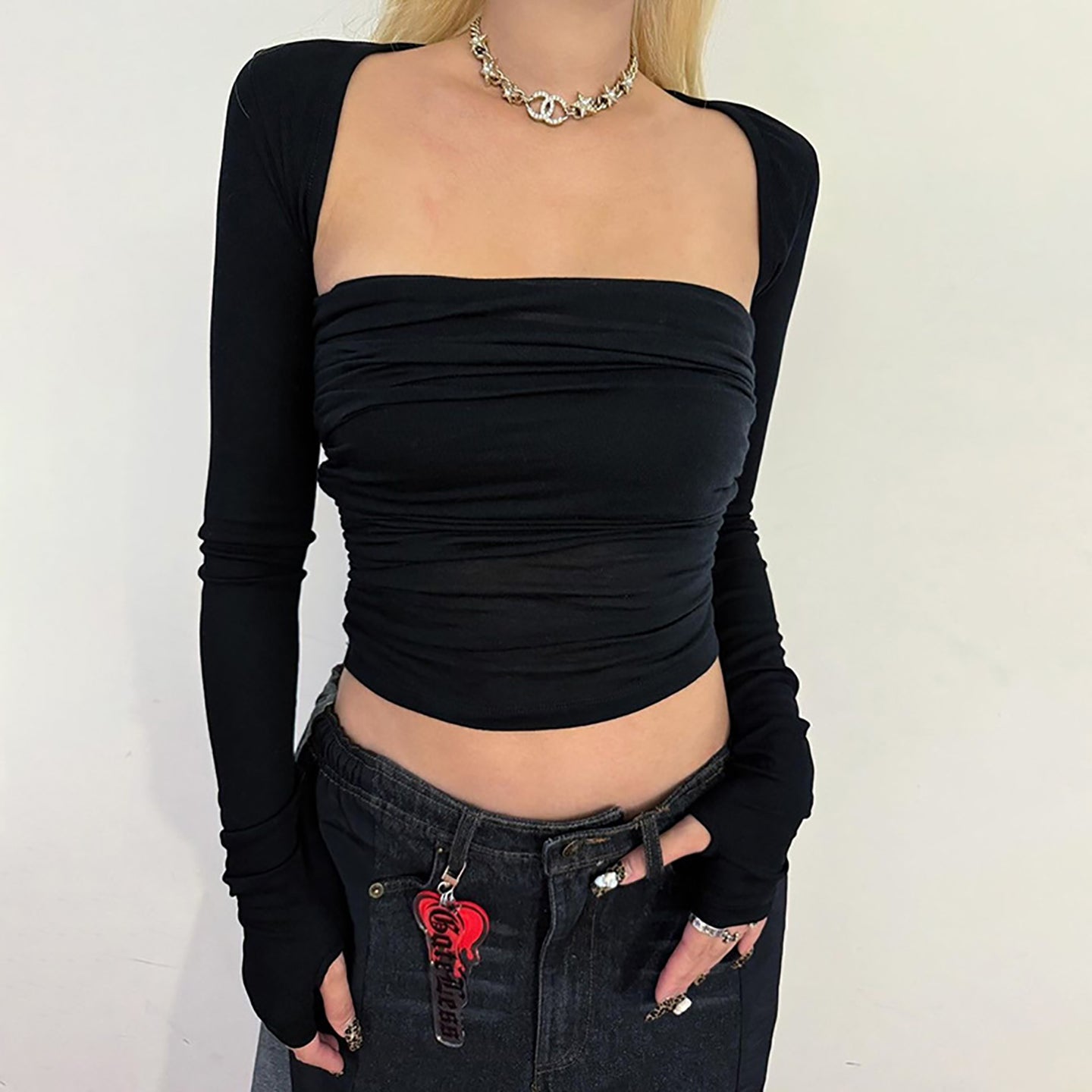 Women Solid Scoop Neck Top