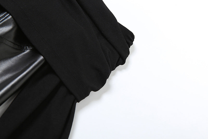Black Off Shoulder Corset Crop Top