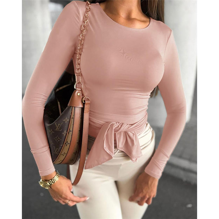 Women Extended Sleeves Fitted Top