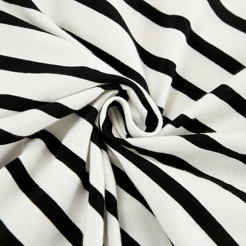 Striped Cotton Longline Top