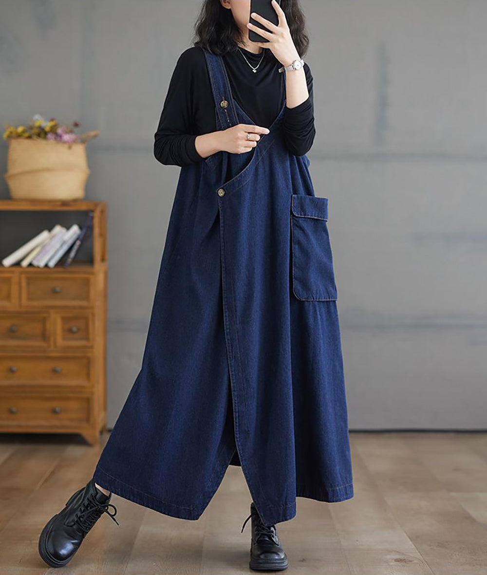 Women Cotton Culotte Jumpsuit