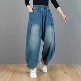 Women Flared Heavy Fade Jeans