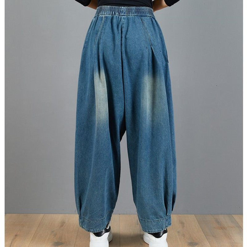 Women Flared Heavy Fade Jeans