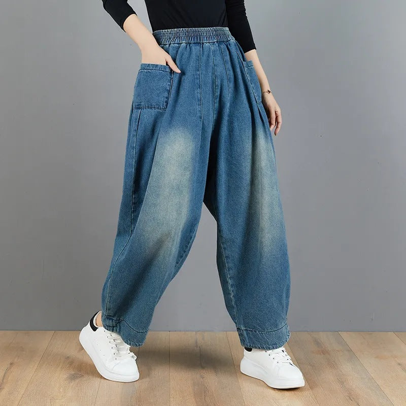 Women Flared Heavy Fade Jeans