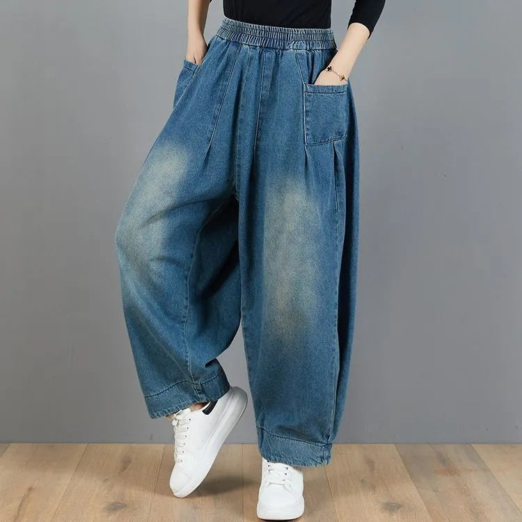 Women Flared Heavy Fade Jeans