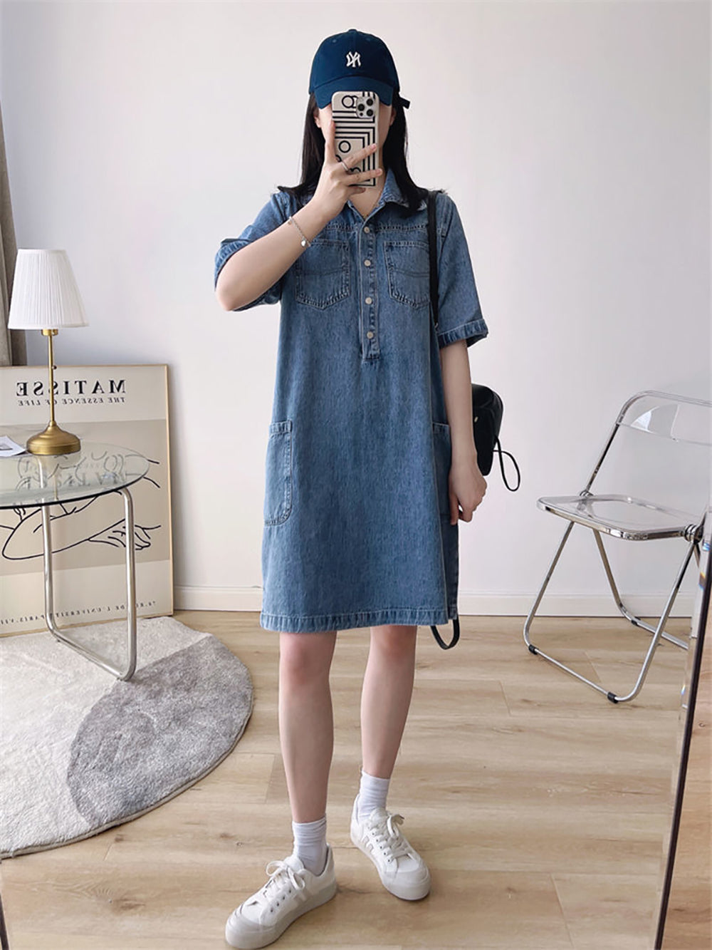 Women Shirt Mini Dress