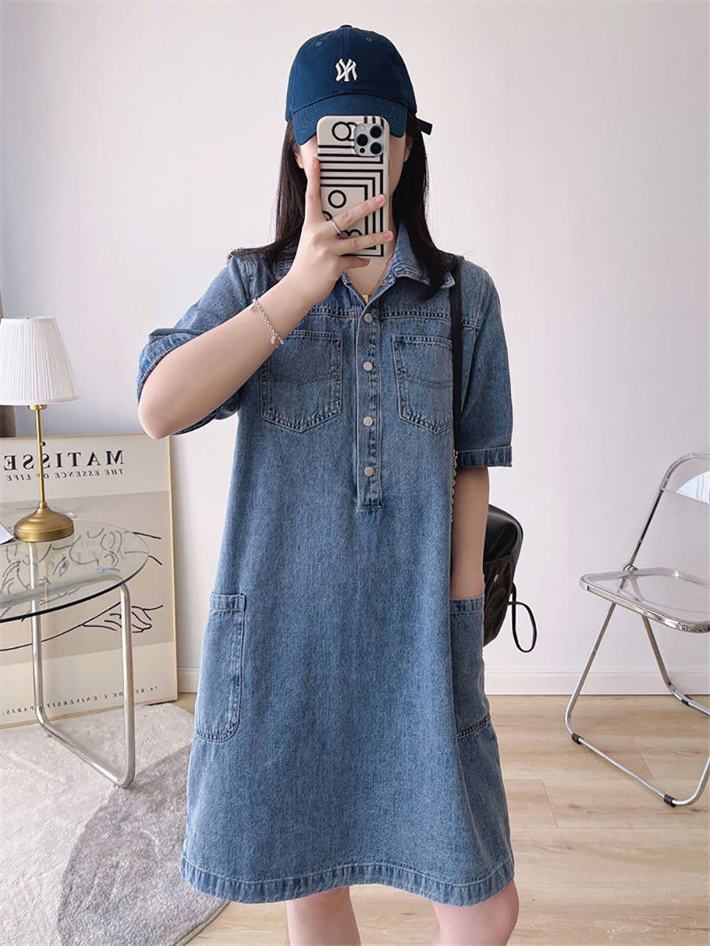 Women Shirt Mini Dress