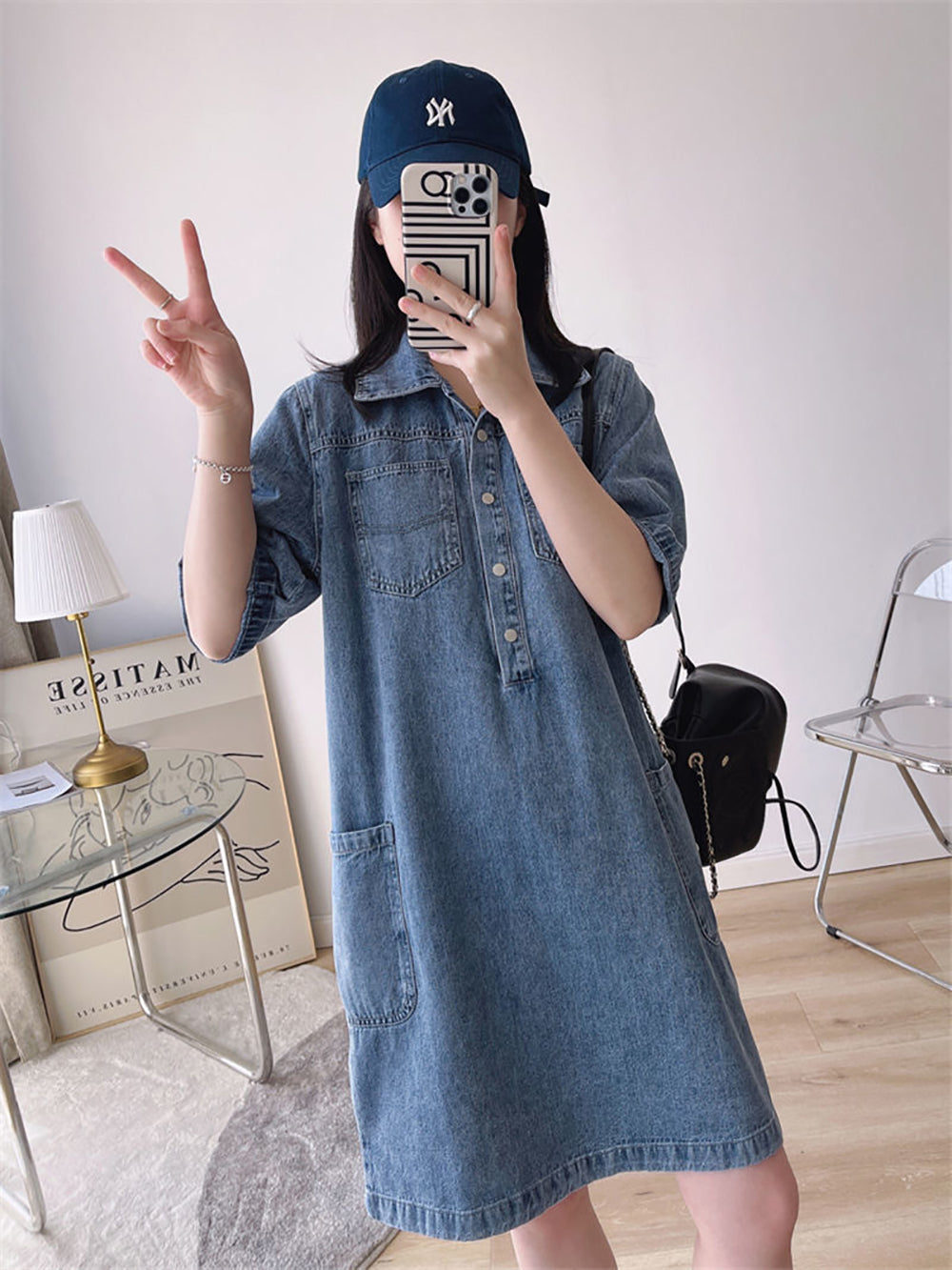 Women Shirt Mini Dress