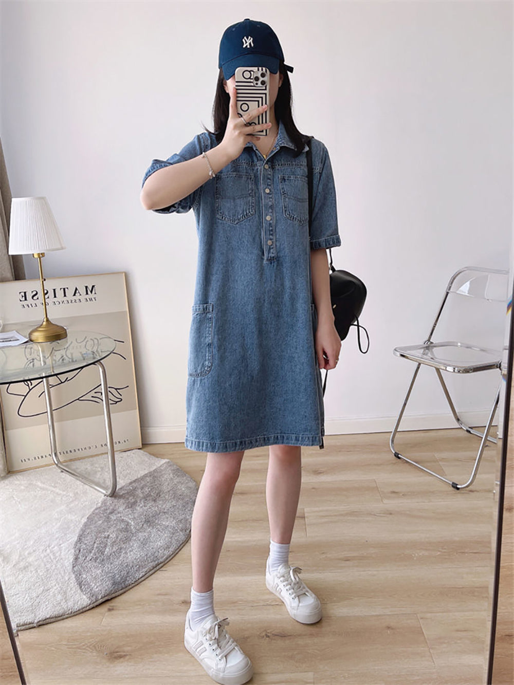 Women Shirt Mini Dress