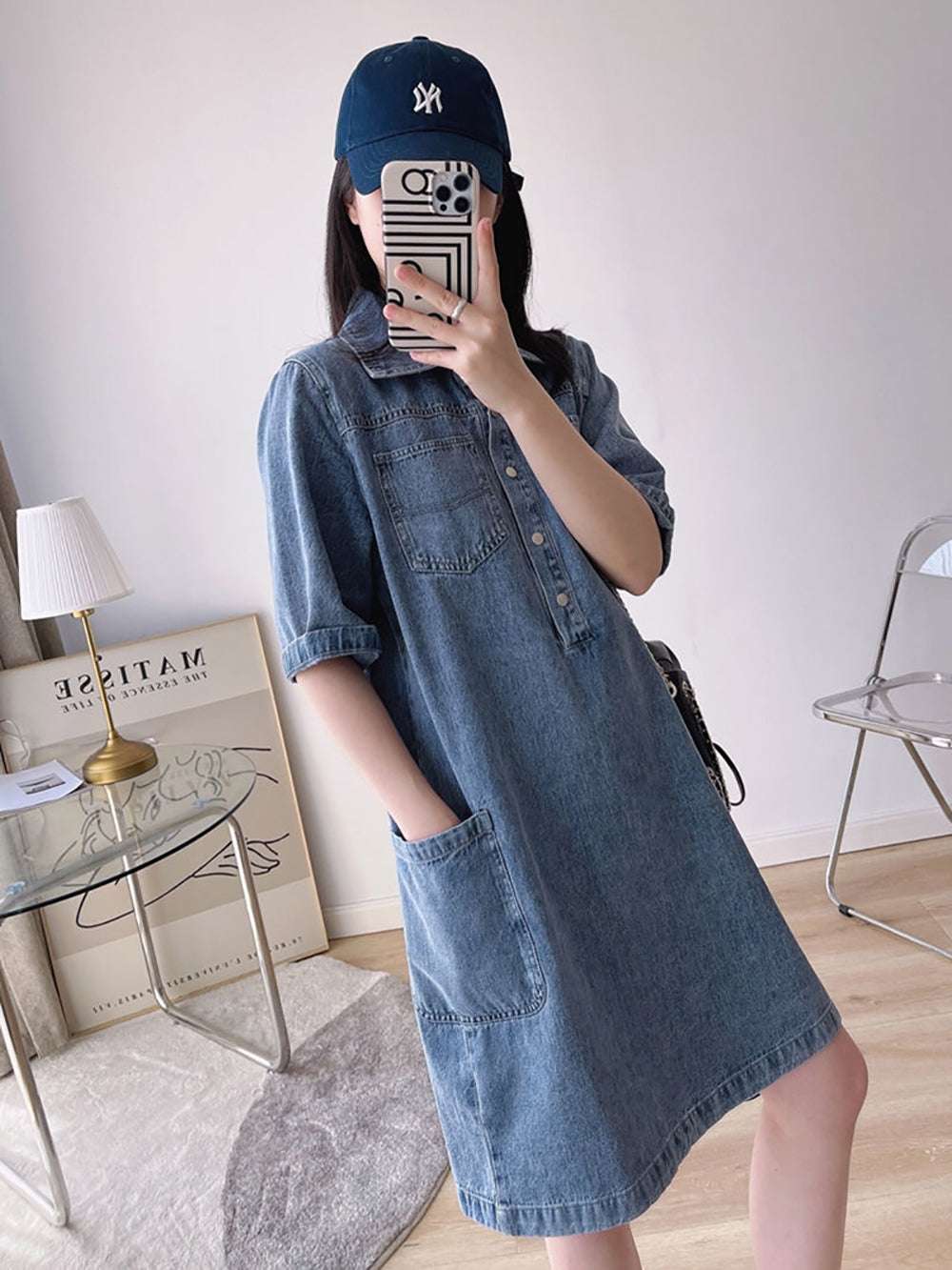 Women Shirt Mini Dress