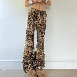 Women Animal Printed Loose Fit Easy Wash Pleated Trousers