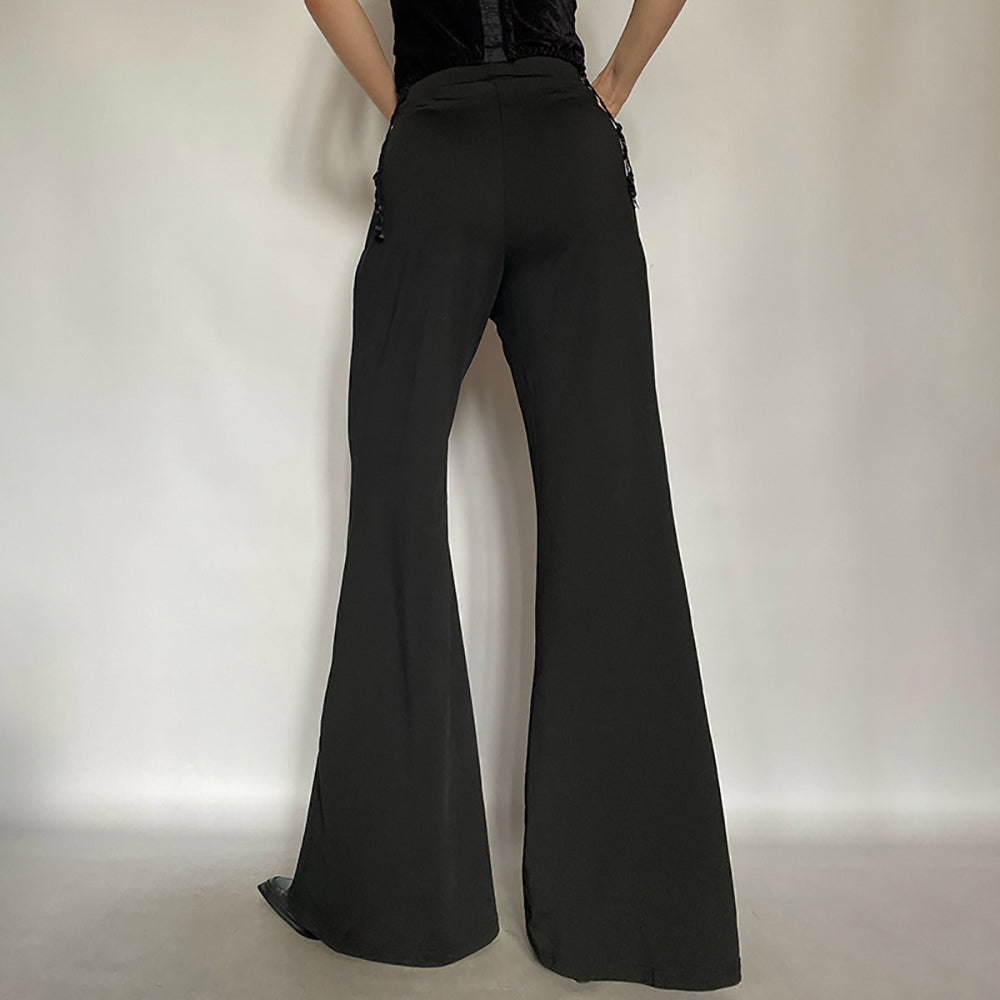 Women Flared Mid-Rise Parallel Trousers
