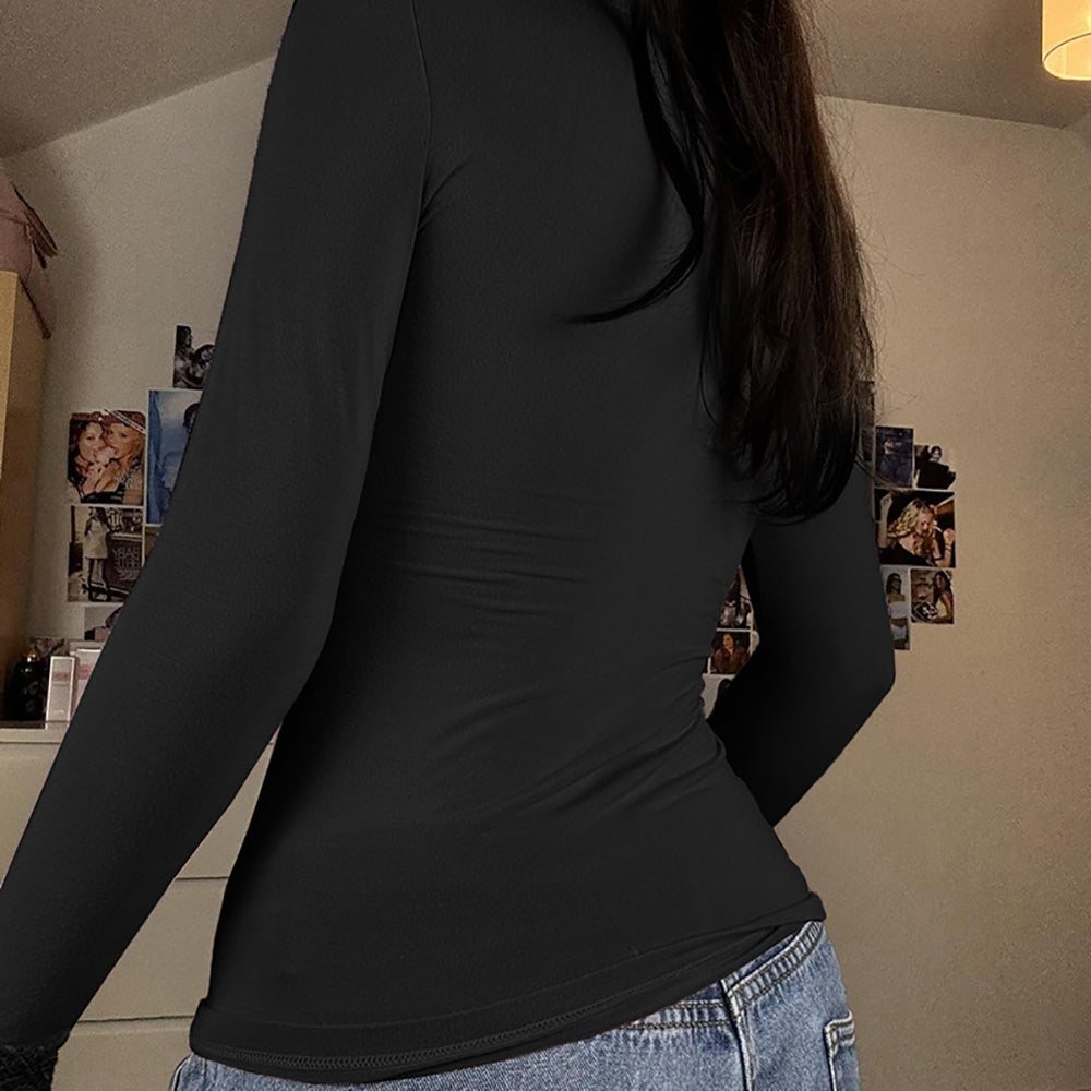 Women Solid Square Neck Fitted Top