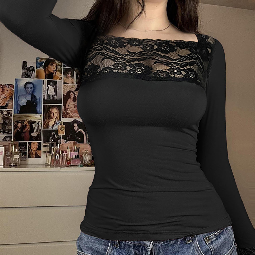 Women Solid Square Neck Fitted Top