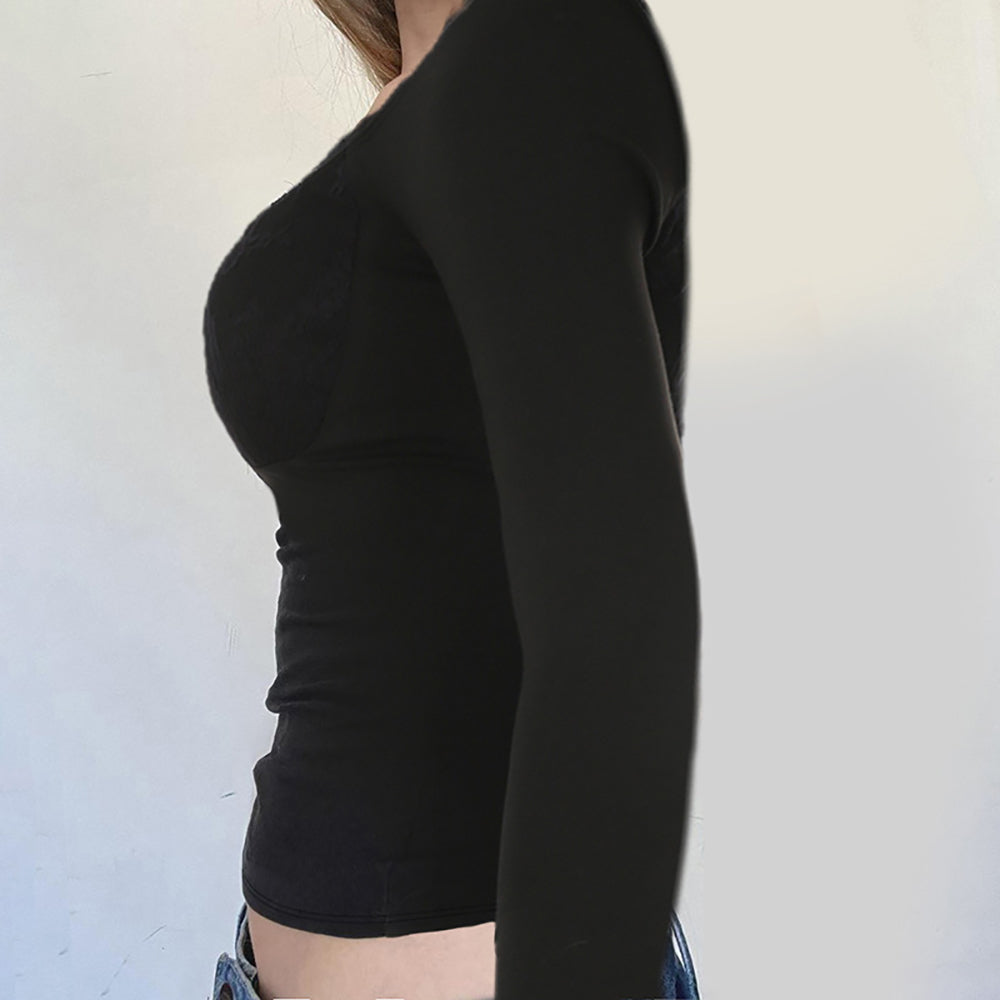 Women Round Neck Fitted Top